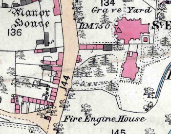 The Fire Engine House on a map of 1884